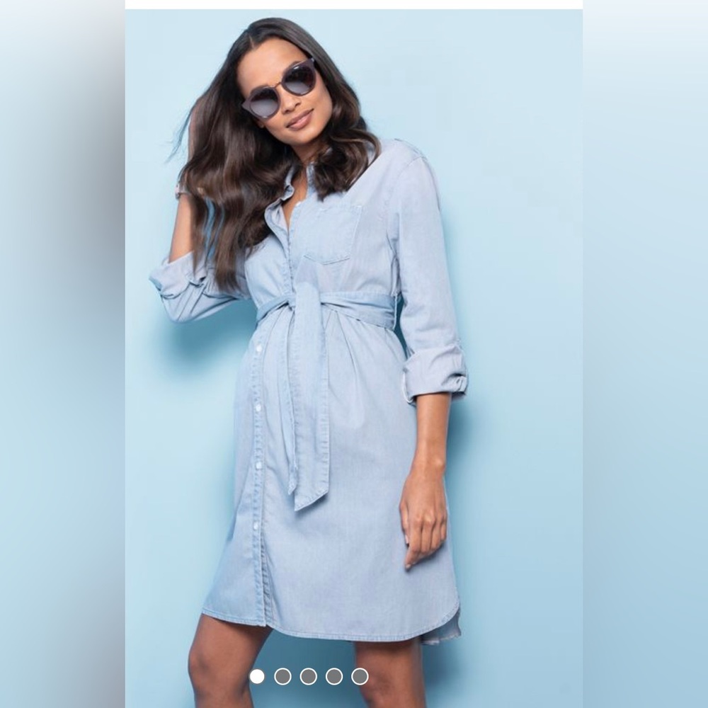 Seraphine Maternity, button down dress, Size 6